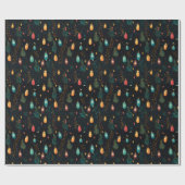 フェスティバルホリデー素朴クリスマスライト ラッピングペーパー (フラット)