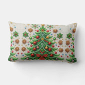 フェスティバルホリデー装飾用クッション刺繍デザイン ランバークッション (裏面)