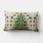 フェスティバルホリデー装飾用クッション刺繍デザイン ランバークッション (正面)