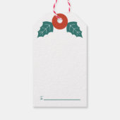 フェスティバルホリデー金ゴールドベルカスタマイズ可能 ギフトタグ (裏面)