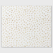 フェスティバルホリデー金ゴールドラブハート ラッピングペーパー (フラット)