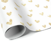 フェスティバルホリデー金ゴールドラブハート ラッピングペーパー (ロールコーナー)