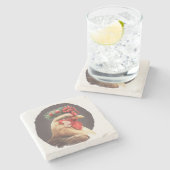 フェスティバルホリデー/クリスマスチキンコースター ストーンコースター (横)