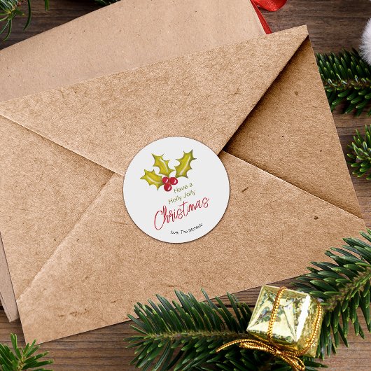 フェスティバルホリミニマルーベリーお洒落クリスマス ラウンドシール