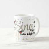 フェスティバルホリーとハートFA LA LAクリスマスマグ コーヒーマグカップ (正面右)