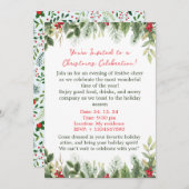 フェスティバルホリークリスマスの招待 招待状 (正面/裏面)