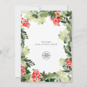 フェスティバルホリークリスマスツリーのグリーティ企業のング シーズンカード (裏面)