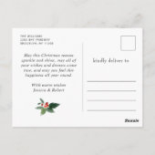 フェスティバルホリークリスマスツリーグリーティングホリデー ポストカード (裏面)