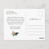 フェスティバルホリークリスマスツリーグリーティングホリデー ポストカード (裏面)