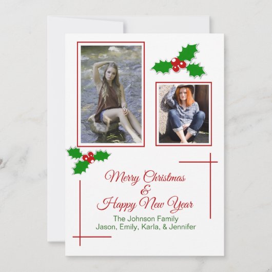 フェスティバルホリークリスマスフォトカード シーズンカード (正面)