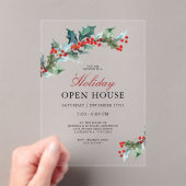 フェスティバルホリークリスマスホリデーオープンハウス アクリル招待状 (インサイチュ (ポータブル))