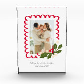 フェスティバルホリークリスマスモント付きホタテのフレーム フォトブロック (正面)