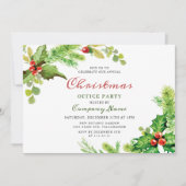 フェスティバルホリークリスマス企業のホリデーパーティー 招待状 (正面)