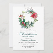フェスティバルホリークリスマス企業のホリデーパーティー 招待状 (正面)