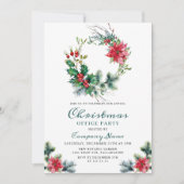 フェスティバルホリークリスマス企業のホリデーパーティー 招待状 (正面)