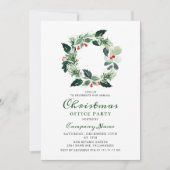 フェスティバルホリークリスマス企業のホリデーパーティー 招待状 (正面)