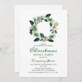 フェスティバルホリークリスマス企業のホリデーパーティー 招待状 (正面/裏面)