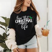 フェスティバルホリータイポグラフィのクリスマスライフ トライブレンドＴシャツ