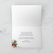 フェスティバルホリーパターンメリークリスマスフォト シーズンカード (内部)