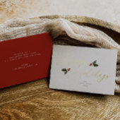 フェスティバルホリーフォイルホリデーカード 箔シーズンカード