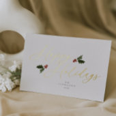 フェスティバルホリーフォイルホリデーカード 箔シーズンカード