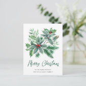 フェスティバルホリーベリークリスマスグリーティングホリデー ポストカード (スタンド正面)