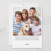 フェスティバルホリーベリークリスマスツリーのグリーティングフォト シーズンカード (裏面)