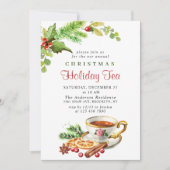 フェスティバルホリーベリークリスマスホリデーティーパーティー 招待状 (正面)