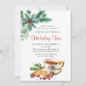 フェスティバルホリーベリークリスマスホリデーティーパーティー 招待状 (正面)