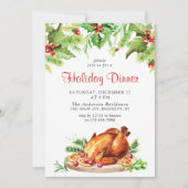 フェスティバルホリーベリークリスマスホリデーディナー 招待状 (正面)