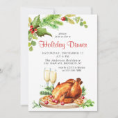 フェスティバルホリーベリークリスマスホリデーディナー 招待状 (正面)
