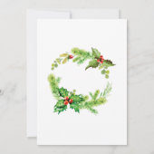 フェスティバルホリーベリークリスマスホリデーディナー 招待状 (裏面)