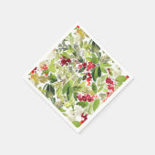 フェスティバルホリーベリークリスマスホリデーパーティー スタンダードカクテルナプキン (角)