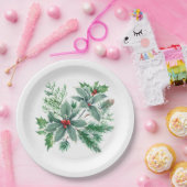 フェスティバルホリーベリークリスマスホリデーパーティー ペーパープレート (パーティー)