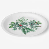 フェスティバルホリーベリークリスマスホリデーパーティー ペーパープレート (アングル)