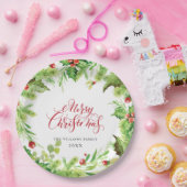 フェスティバルホリーベリークリスマスホリデーパーティー ペーパープレート (パーティー)