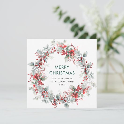 フェスティバルホリーベリークリスマスミストレトーリース シーズンカード (スタンド正面)