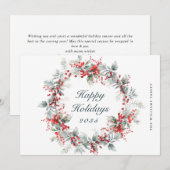 フェスティバルホリーベリークリスマスリース シーズンカード (正面/裏面)