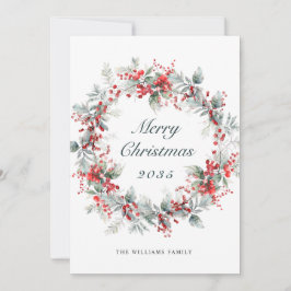 フェスティバルホリーベリークリスマスリース シーズンカード