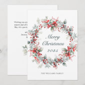 フェスティバルホリーベリークリスマスリース シーズンカード (正面/裏面)