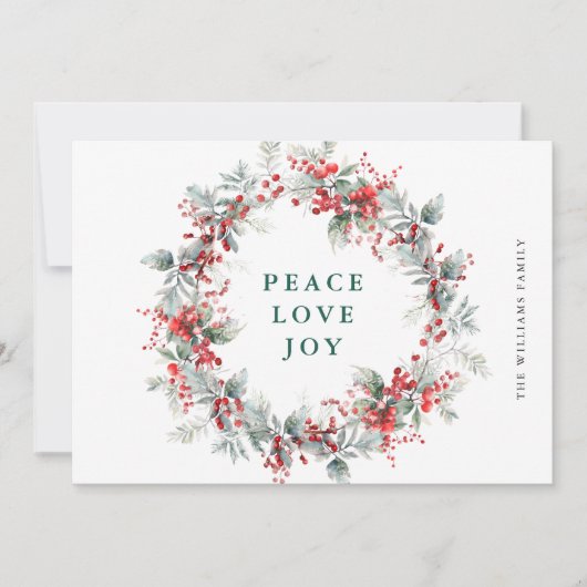 フェスティバルホリーベリークリスマスリース シーズンカード (正面)