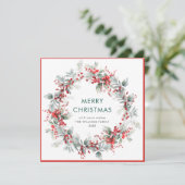 フェスティバルホリーベリークリスマスリース モダン シーズンカード (スタンド正面)