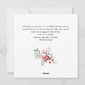 フェスティバルホリーベリークリスマスリース モダン シーズンカード (裏面)