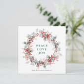 フェスティバルホリーベリークリスマスリース モダン シーズンカード (スタンド正面)