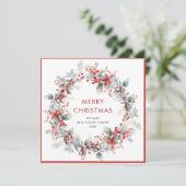 フェスティバルホリーベリークリスマスリース 企業の シーズンカード (スタンド正面)