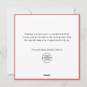 フェスティバルホリーベリークリスマスリース 企業の シーズンカード (裏面)