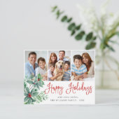 フェスティバルホリーベリークリスマス3フォトホリデーポスト ポストカード (スタンド正面)