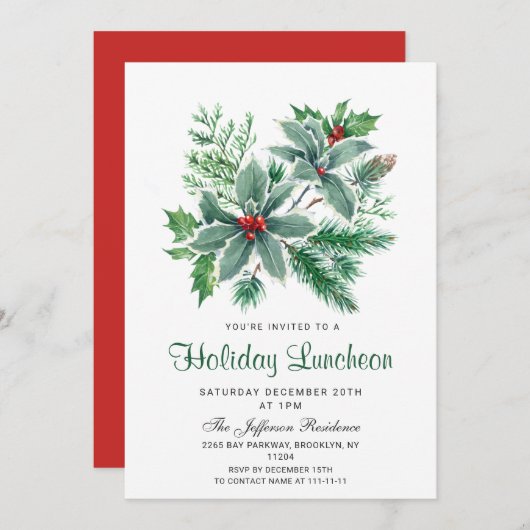 フェスティバルホリーベリークリスマス 招待状 (正面/裏面)