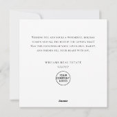 フェスティバルホリーベリーパインリース 企業の シーズンカード (裏面)