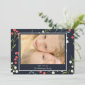 フェスティバルホリーベリーフォトクリスマスカード (スタンド正面)